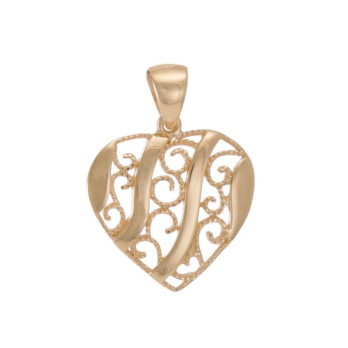 A True Reflection of Beauty 14 Carat Yellow Gold Pendant With Every Detail Perfected