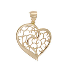 The Symbol of Timeless Love 14 Carat Yellow Gold Pendant For the Sophisticated Collector