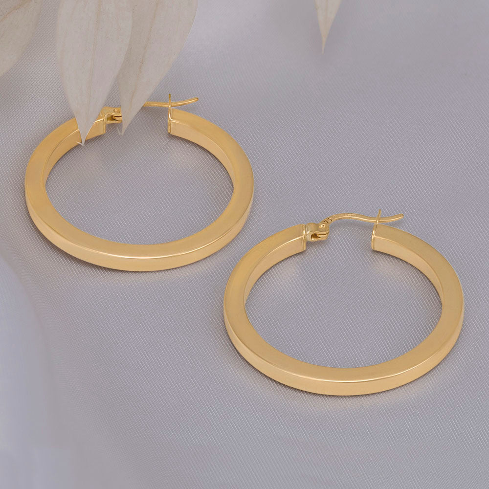 An Ode to Beauty 9 Carat Yellow Gold Earrings Elegance at Its Finest