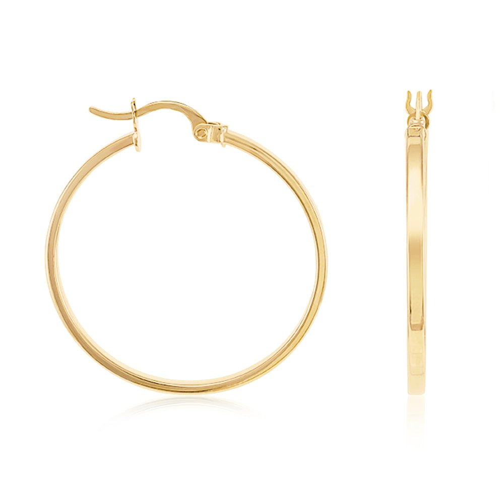 Flawlessly Elegant 9 Carat Yellow Gold Earrings For Timeless Love and Elegance