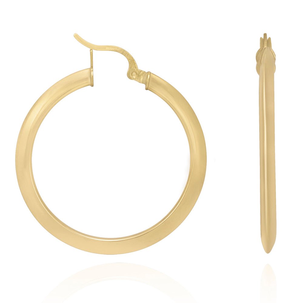 Celebrating Modern Craft 9 Carat Yellow Gold Earrings Designed for Enduring Elegance