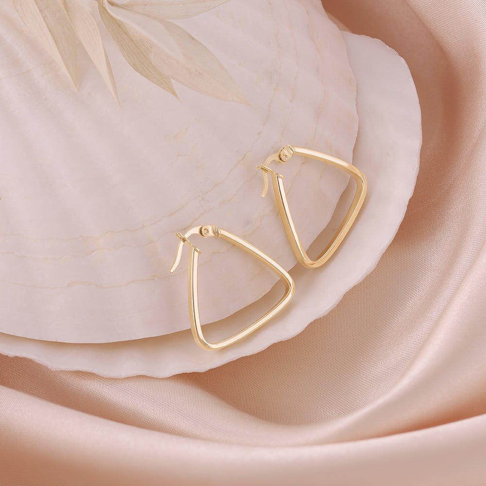 Inspired by Timeless Craft 9 Carat Yellow Gold Earrings For the Modern-Day Icon