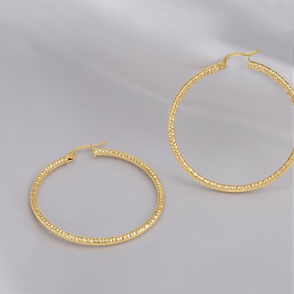 Infused with a Touch of Luxury 9 Carat Yellow Gold Earrings A Statement of Grace and Beauty