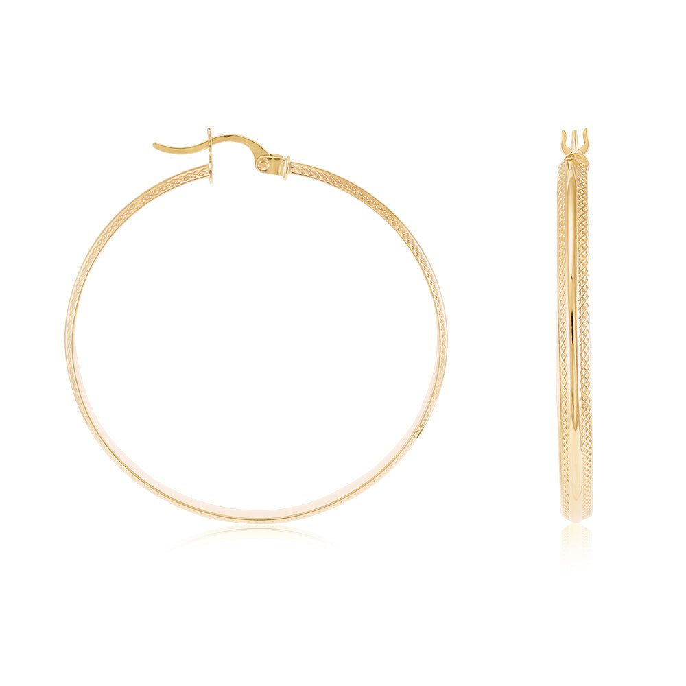 Handcrafted 9 Carat Yellow Gold Earrings Designed for Modern Grace