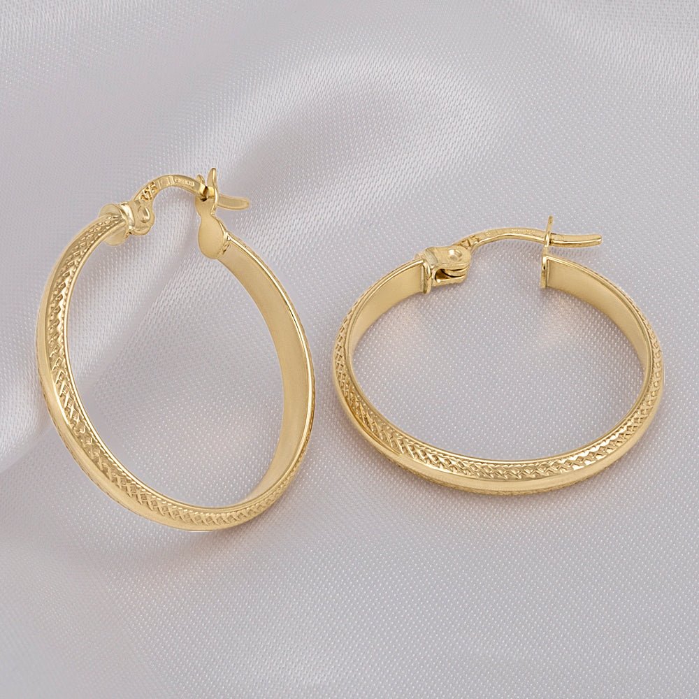 Reflecting the Beauty of Simplicity 9 Carat Yellow Gold Earrings Designed for Modern Grace