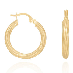 Refined Elegance 9 Carat Yellow Gold Earrings Crafted with Love and Care