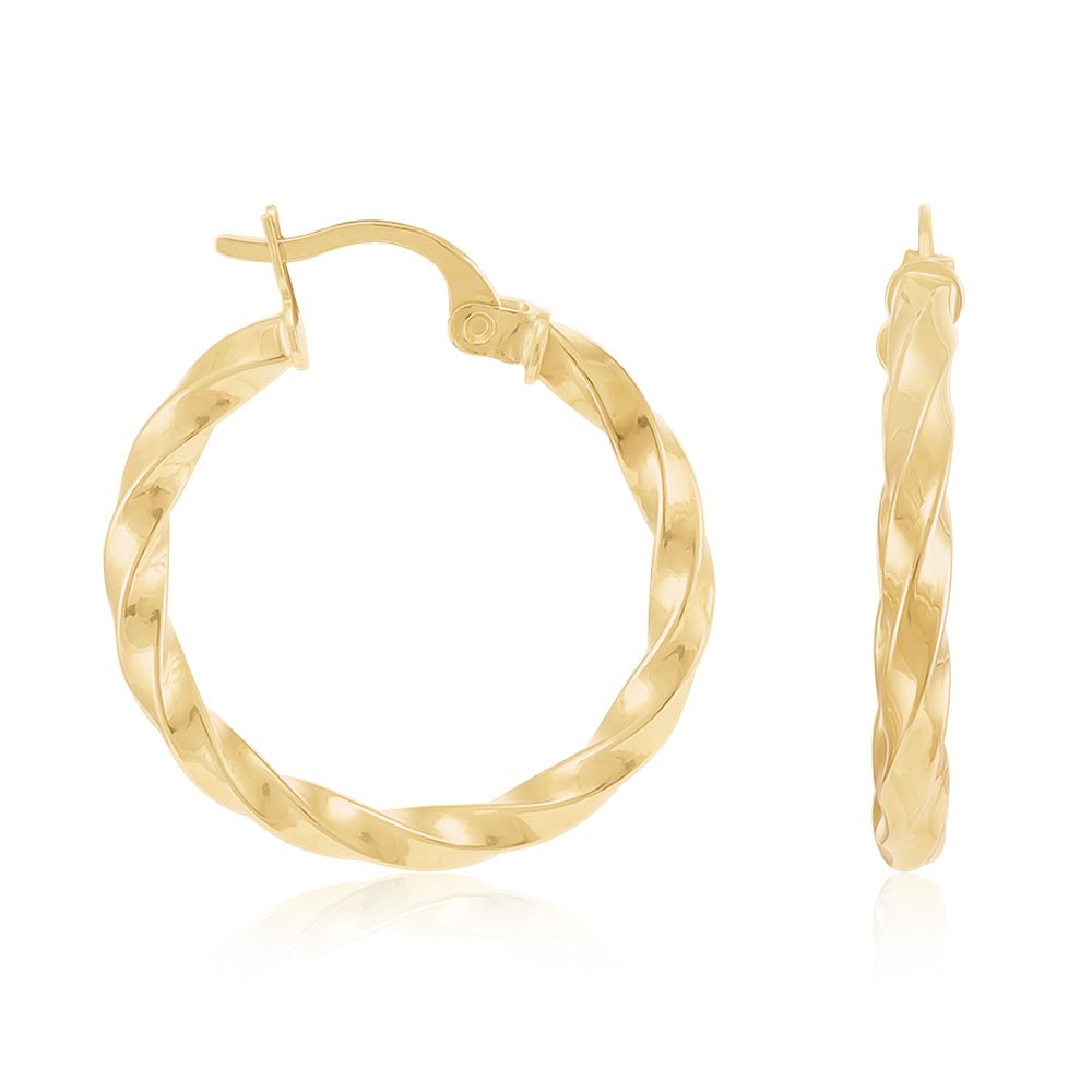 Exquisite 9 Carat Yellow Gold Earrings Infused with an Air of Elegance