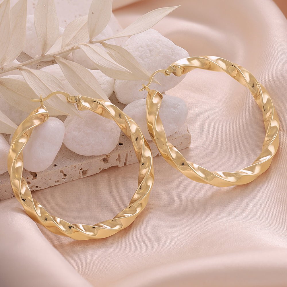 Echoes of Timeless Beauty 9 Carat Yellow Gold Earrings Designed with Your Style in Mind