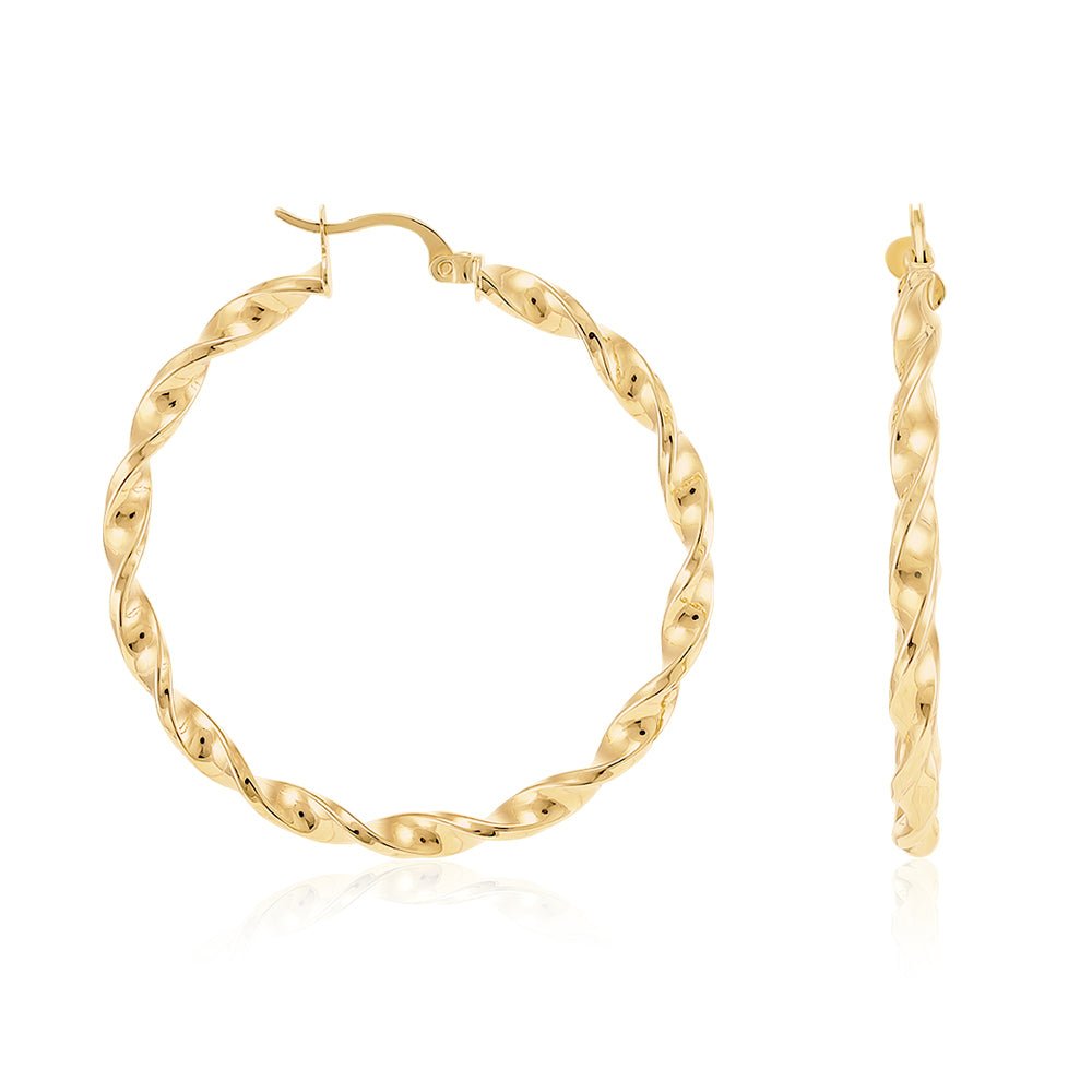 Endlessly Captivating 9 Carat Yellow Gold Earrings Inspired by Classic Elegance