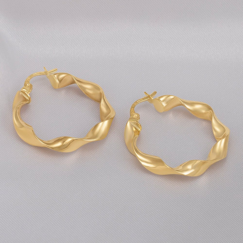 Radiating Timeless Elegance 9 Carat Yellow Gold Earrings Crafted to Reflect True Beauty