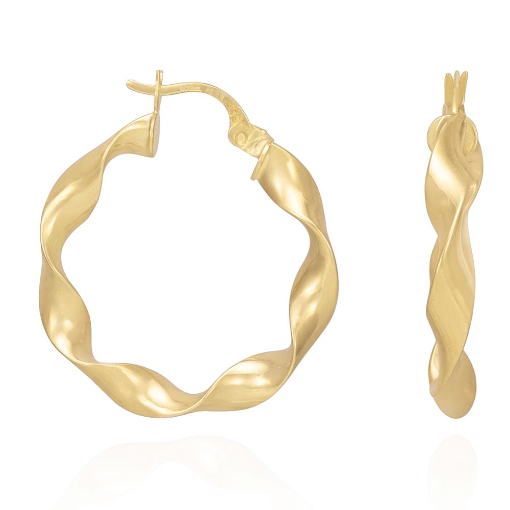 Radiating Timeless Elegance 9 Carat Yellow Gold Earrings Crafted to Reflect True Beauty