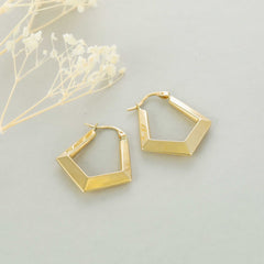 Impeccably Styled 9 Carat Gold Earrings A Touch of Timeless Glamour