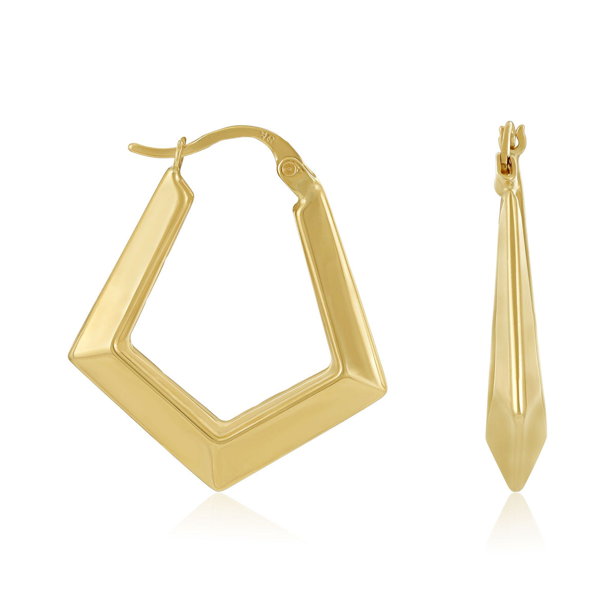 Impeccably Styled 9 Carat Gold Earrings A Touch of Timeless Glamour