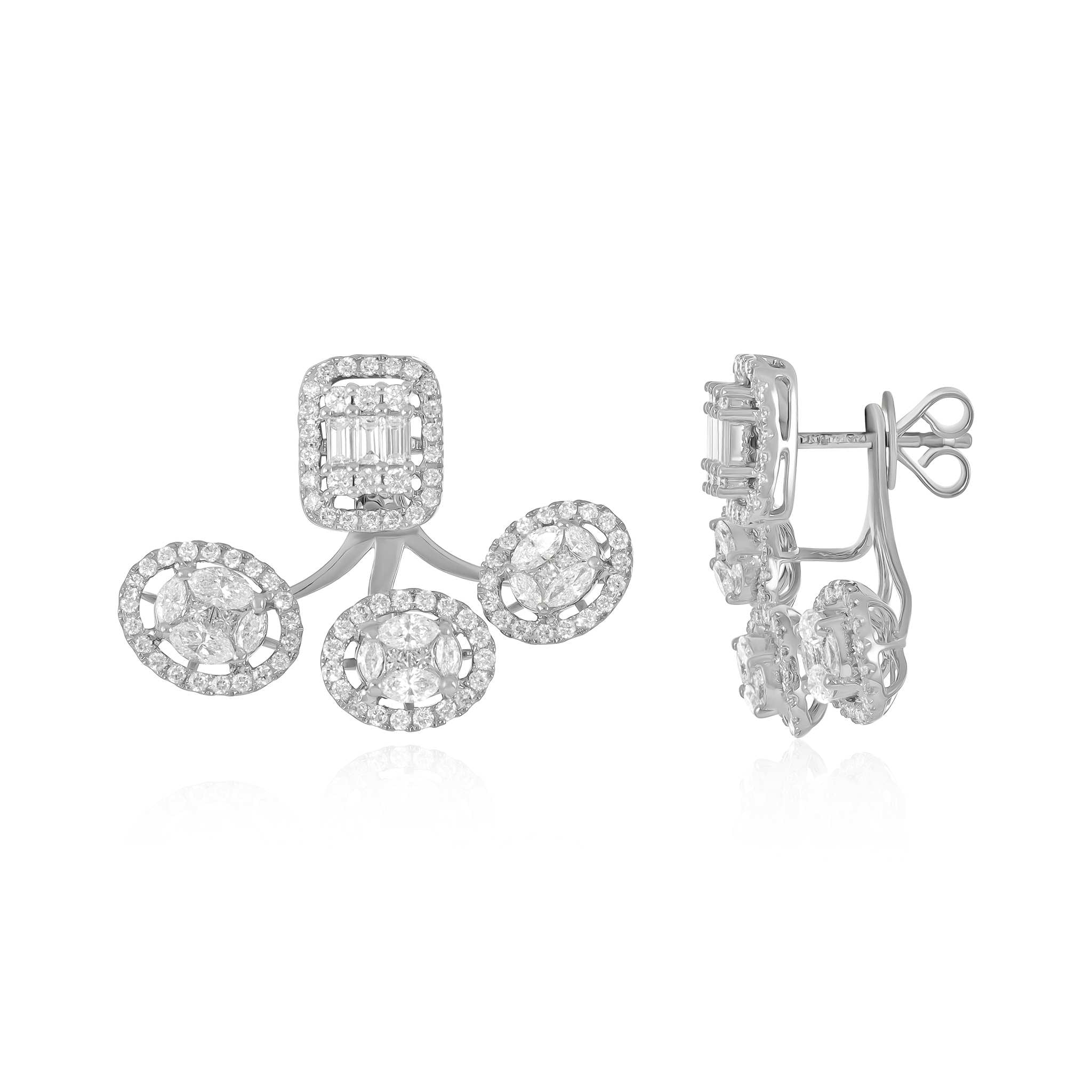 Crafted with Perfection 18 Carat White Gold Earrings An Ode to Timeless Craft