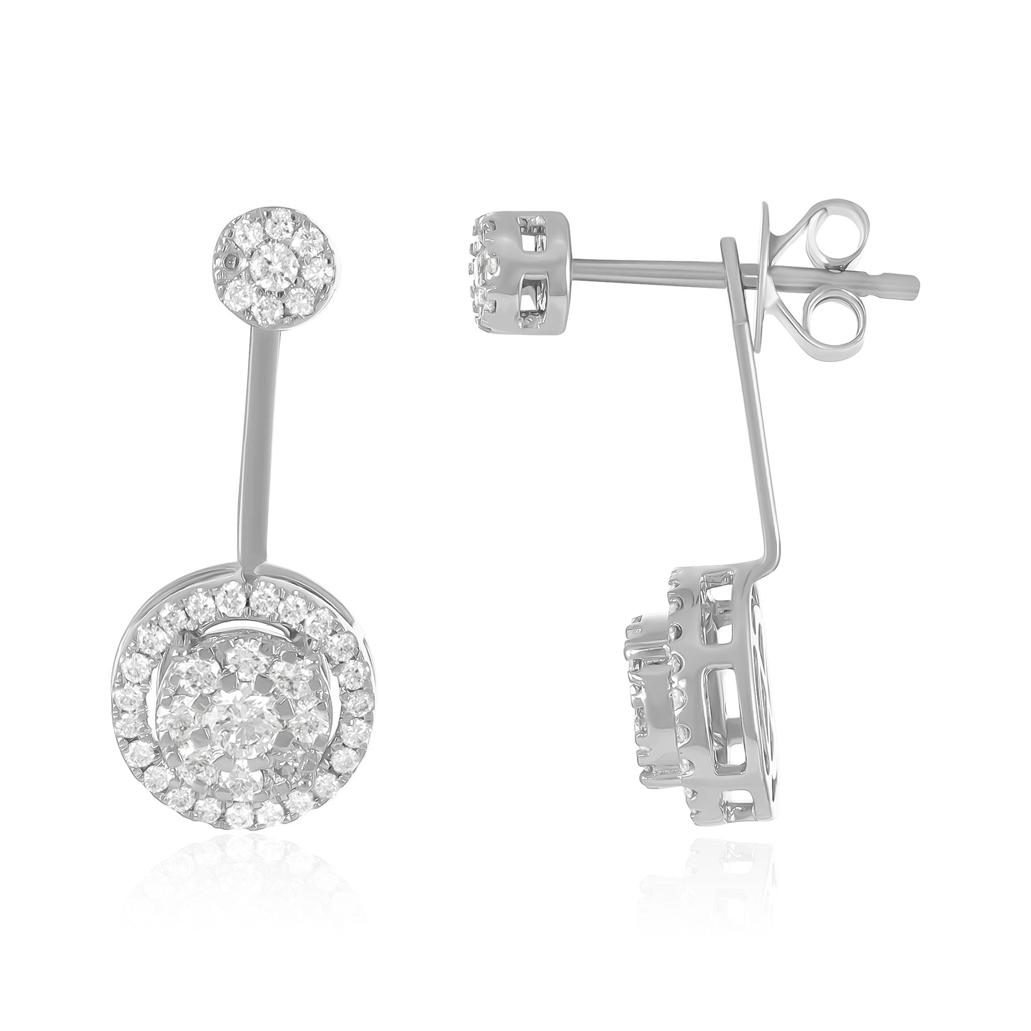 A Touch of Class 18 Carat White Gold Earrings The Perfect Expression of Love