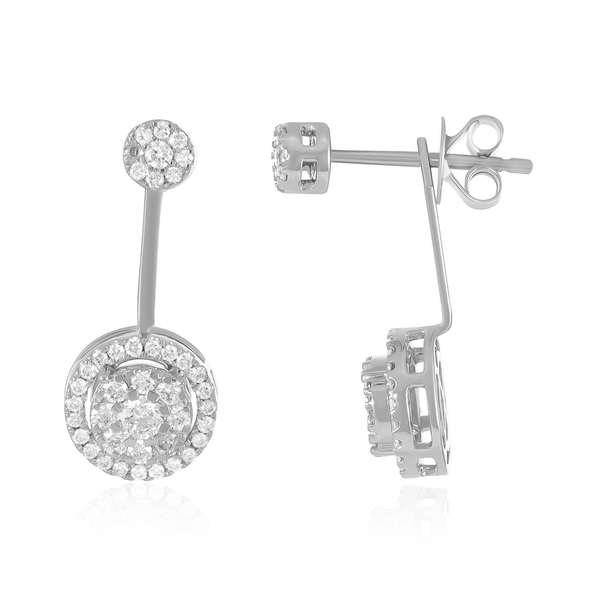 A Touch of Class 18 Carat White Gold Earrings The Perfect Expression of Love