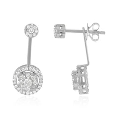 A Touch of Class 18 Carat White Gold Earrings The Perfect Expression of Love