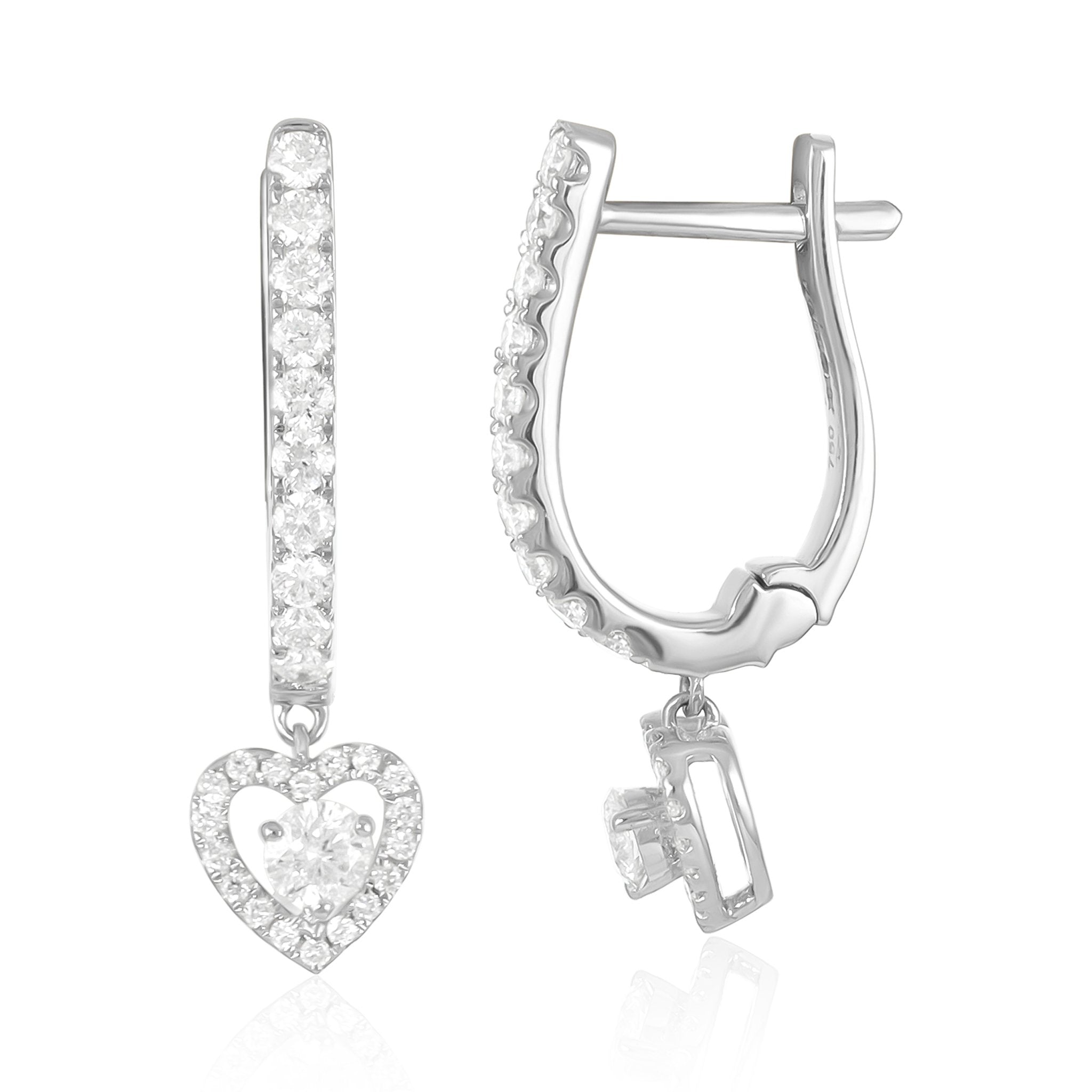 A Testament to Perfection 18 Carat White Gold Earrings The Jewel of Elegance