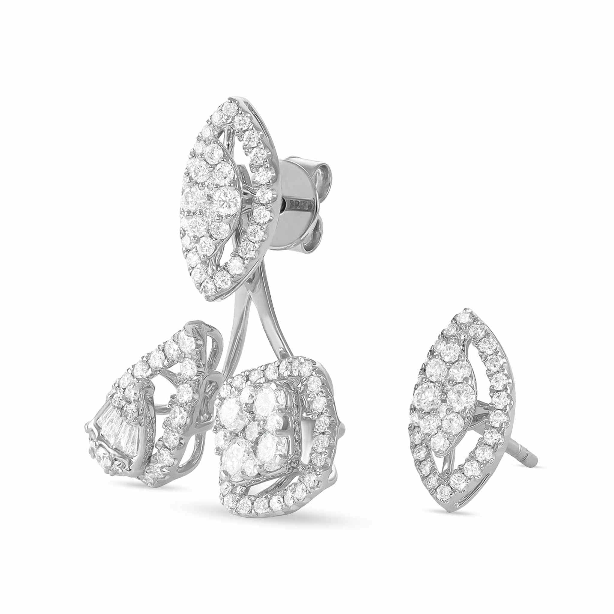 Crafted for Eternal Memories 18 Carat White Gold Earrings A Testament to True Craftsmanship