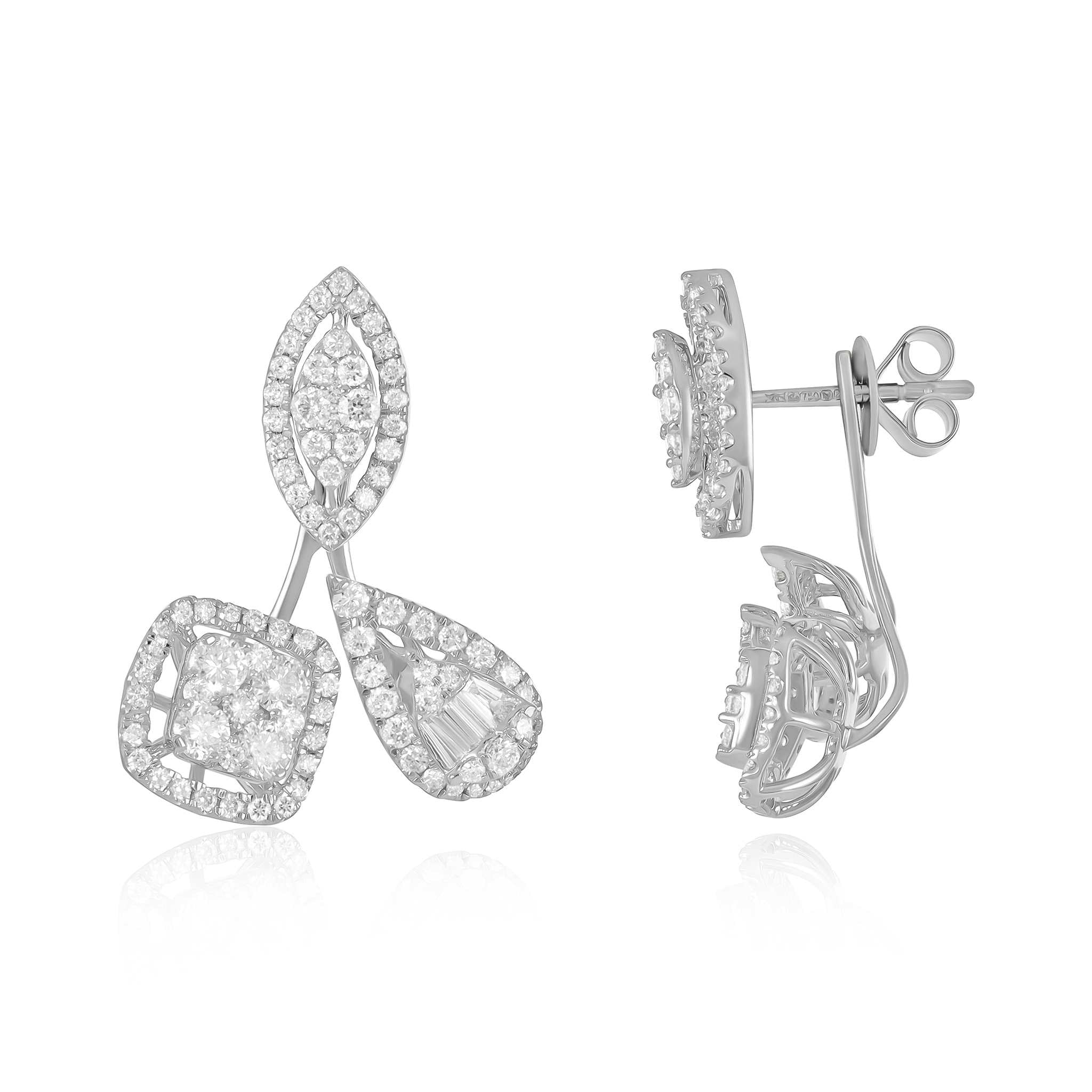 Crafted for Eternal Memories 18 Carat White Gold Earrings A Testament to True Craftsmanship