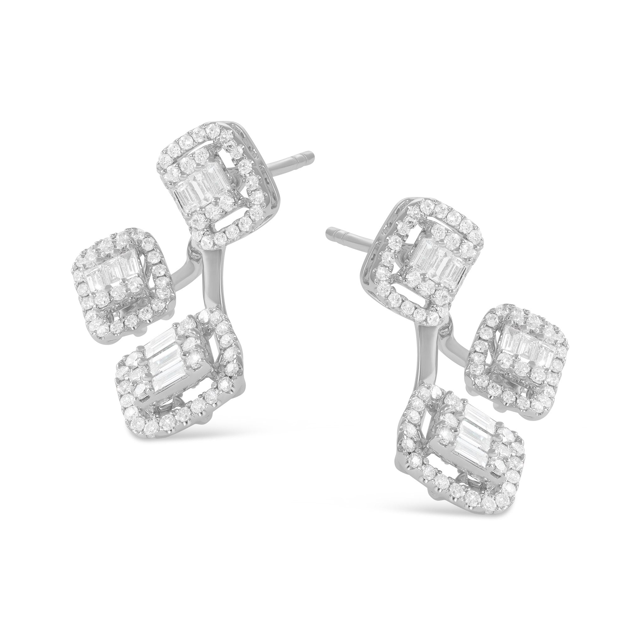 Artfully Timeless 18 Carat White Gold Earrings The Jewel of Eternal Love