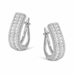 Radiating Timeless Elegance 18 Carat White Gold Earrings Designed to Last Forever