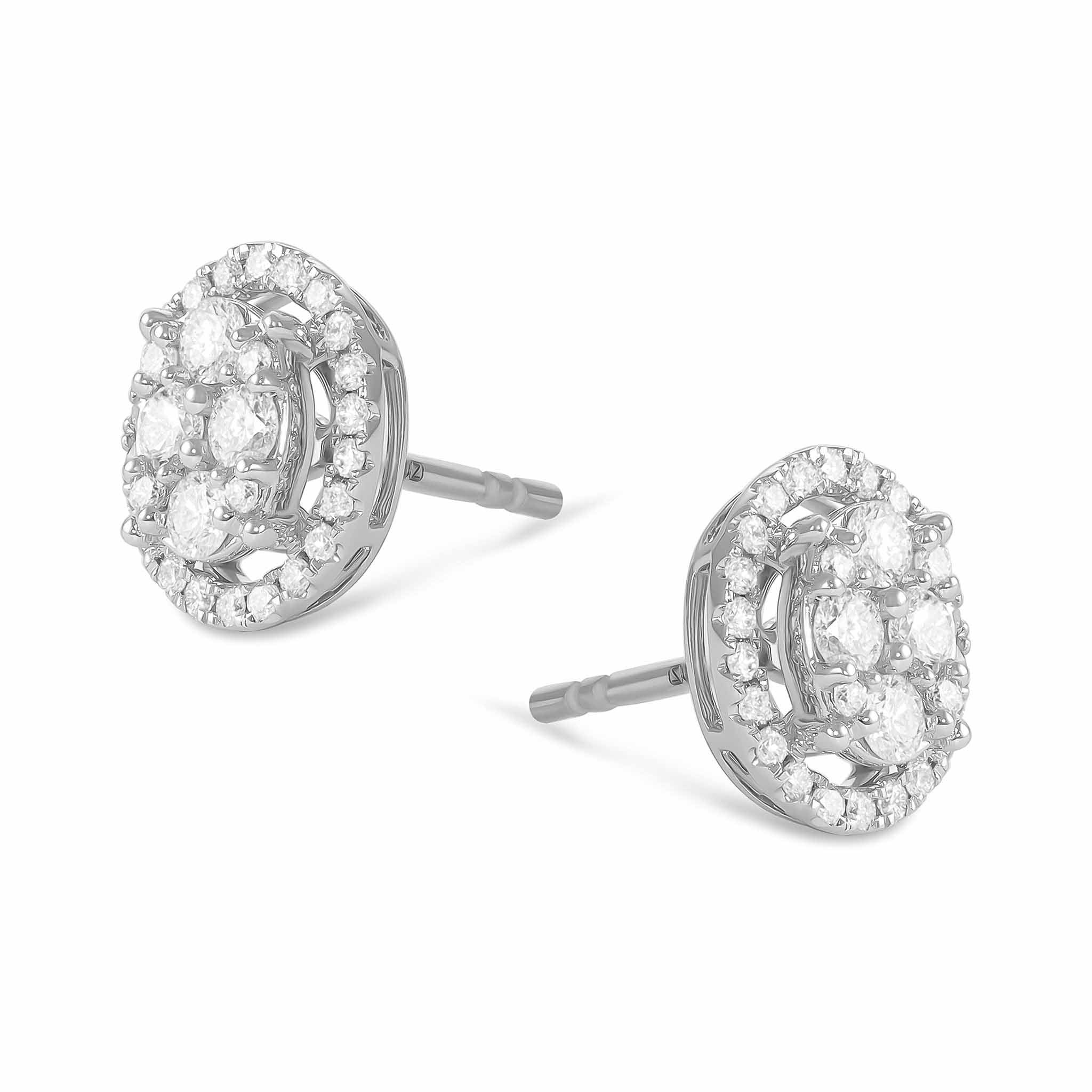 Delicate 18 Carat White Gold Earrings A Jewel of Timeless Appeal