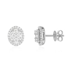 Delicate 18 Carat White Gold Earrings A Jewel of Timeless Appeal