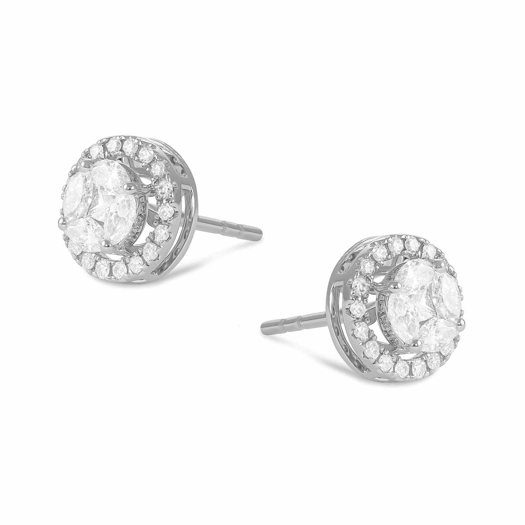 Echoes of Classic Refinement 18 Carat White Gold Earrings Designed to Illuminate Your Style