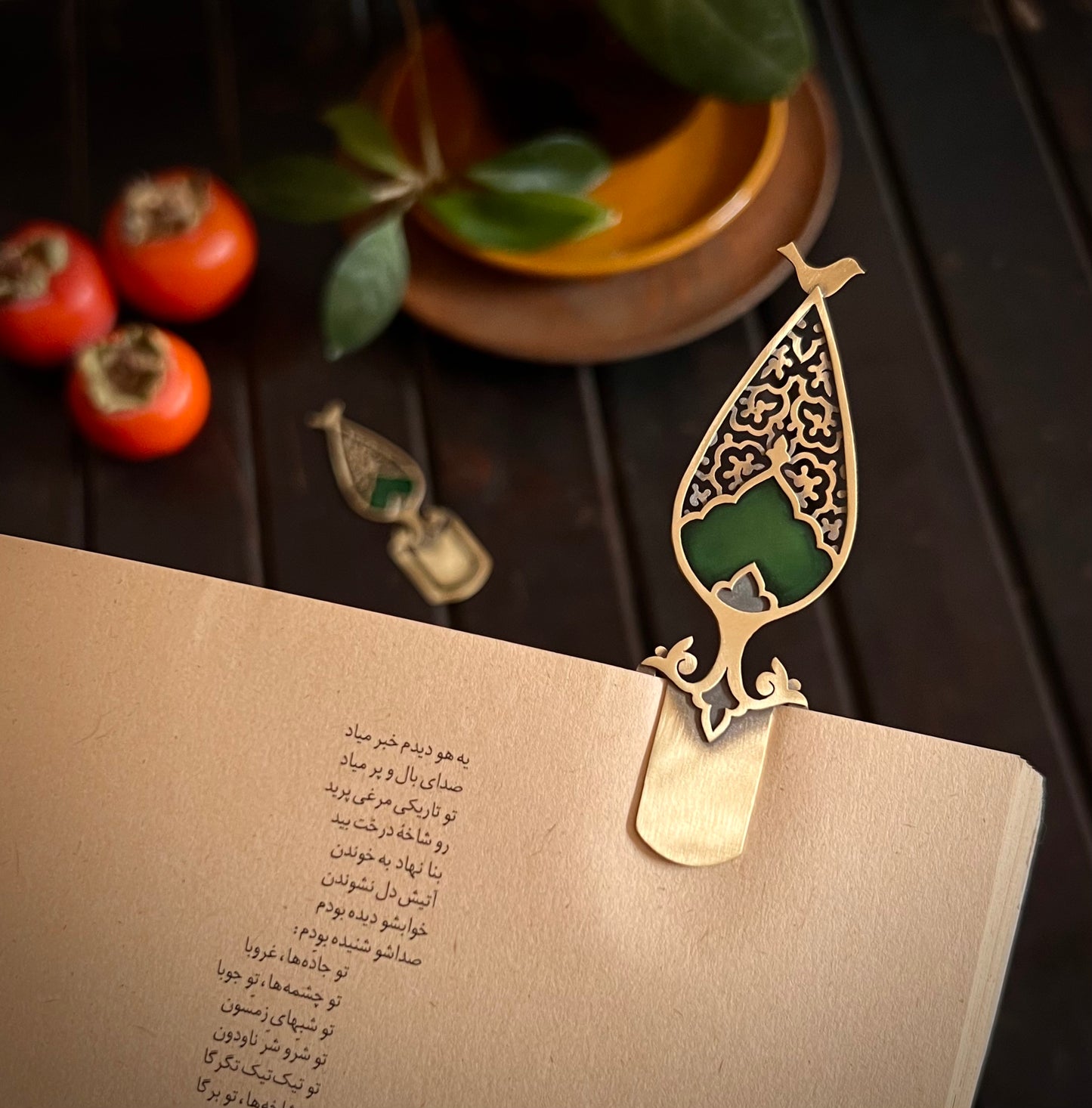 Flight Passion  Brass Bookmark – Handcrafted with Enamel Art