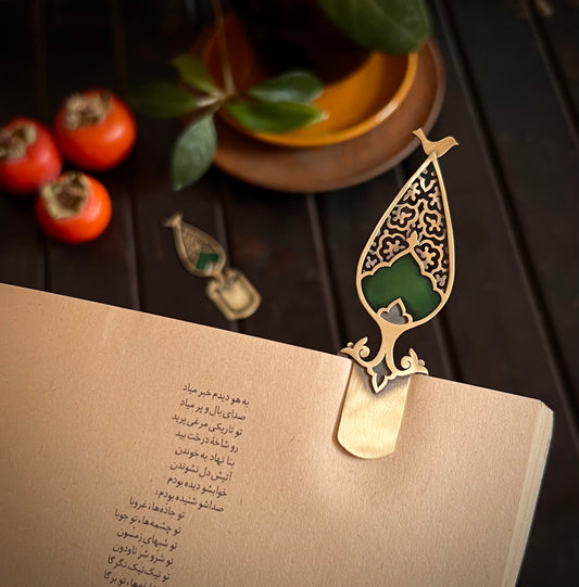 Flight Passion  Brass Bookmark – Handcrafted with Enamel Art