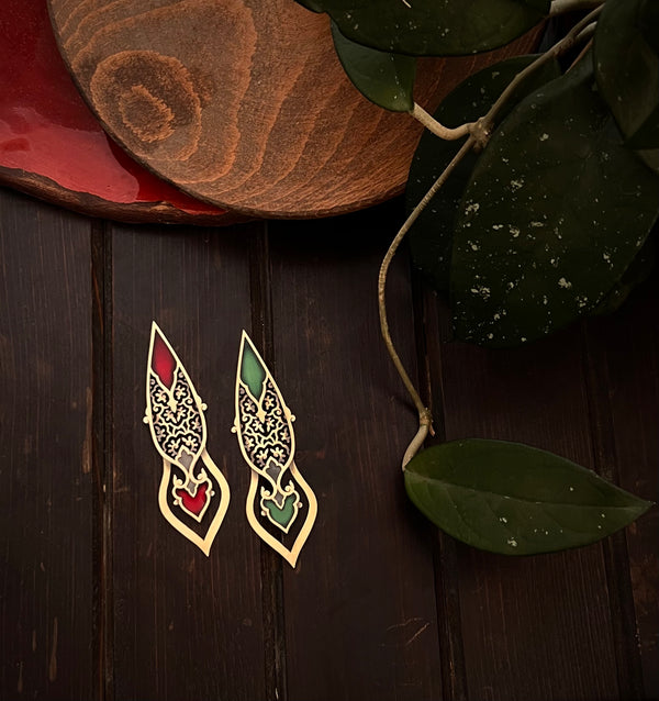 Joy of Bloom Brass Bookmark – Handcrafted with Enamel Art