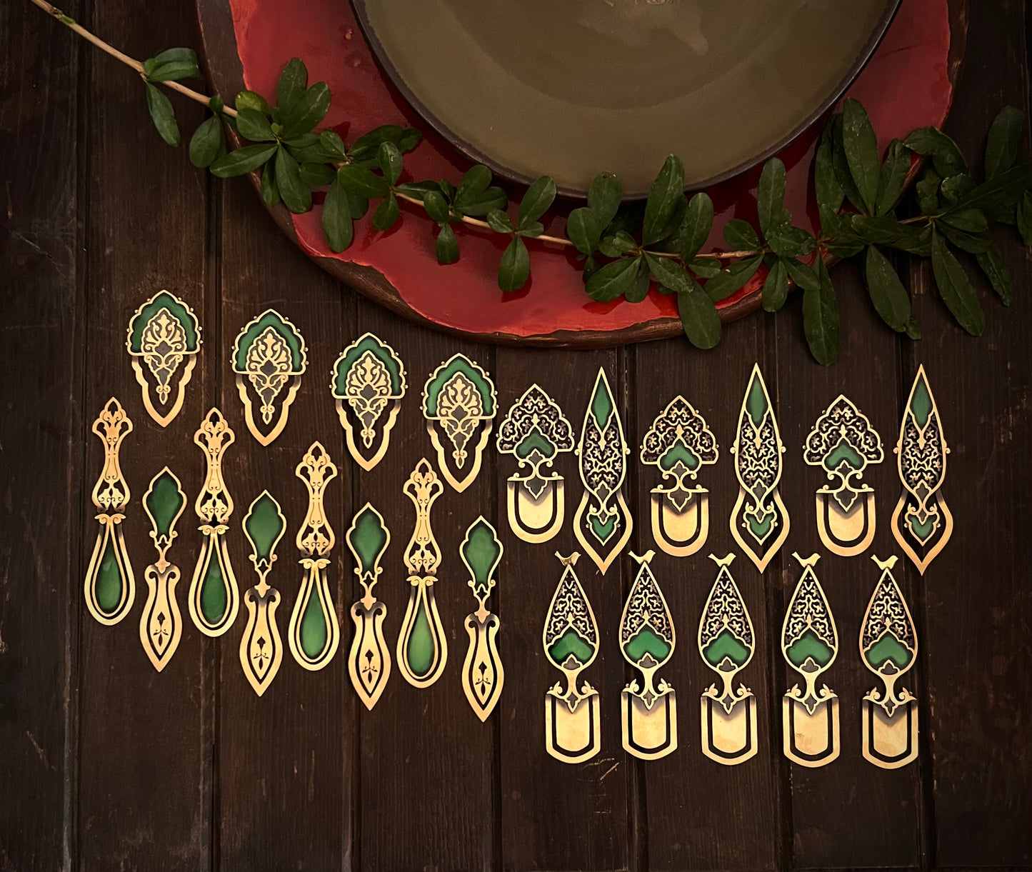 Flame Charm Brass Bookmark – Handcrafted with Enamel Art