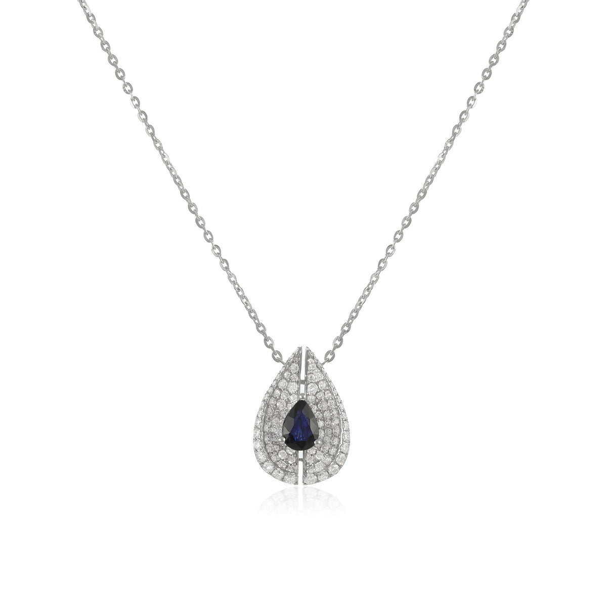 Reflections of Light and Grace 18 Carat White Gold Necklace Infused with Lasting Memories