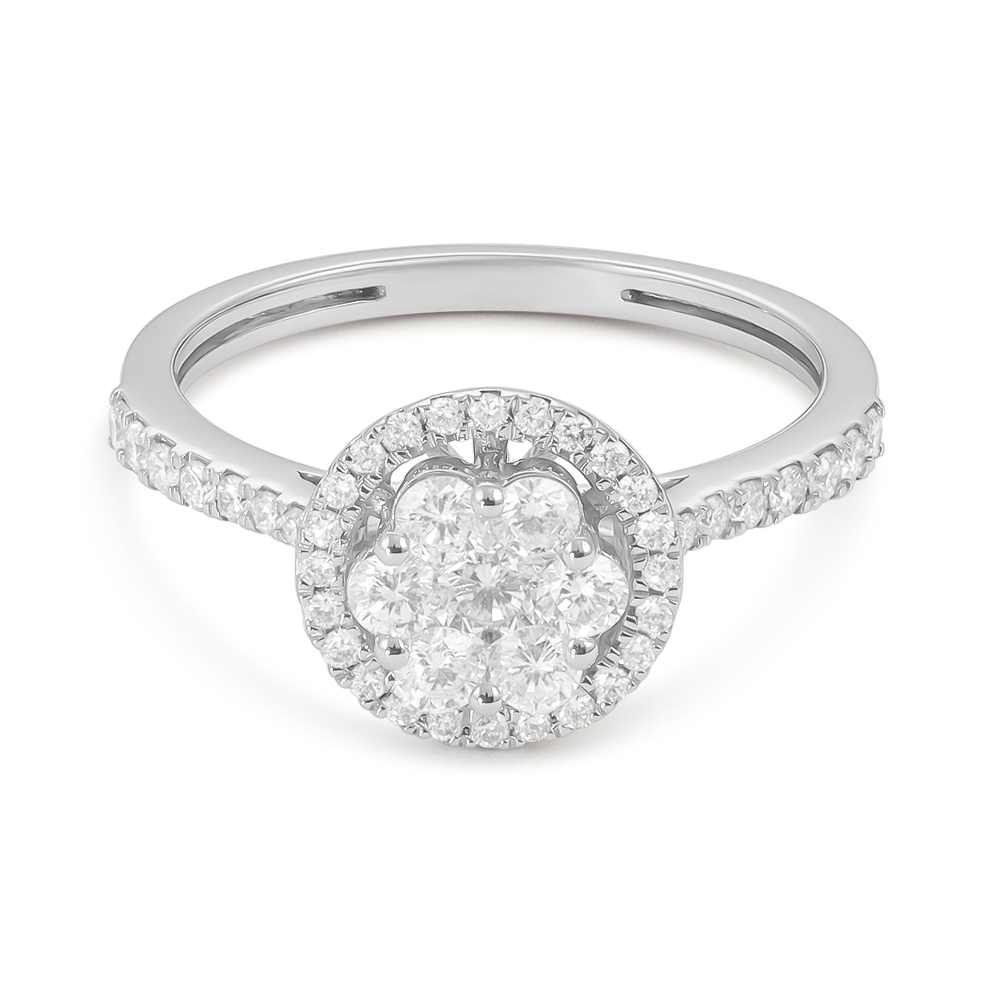 The Heart of Sophistication 18 Carat White Gold Ring An Emblem of Pure Refinement