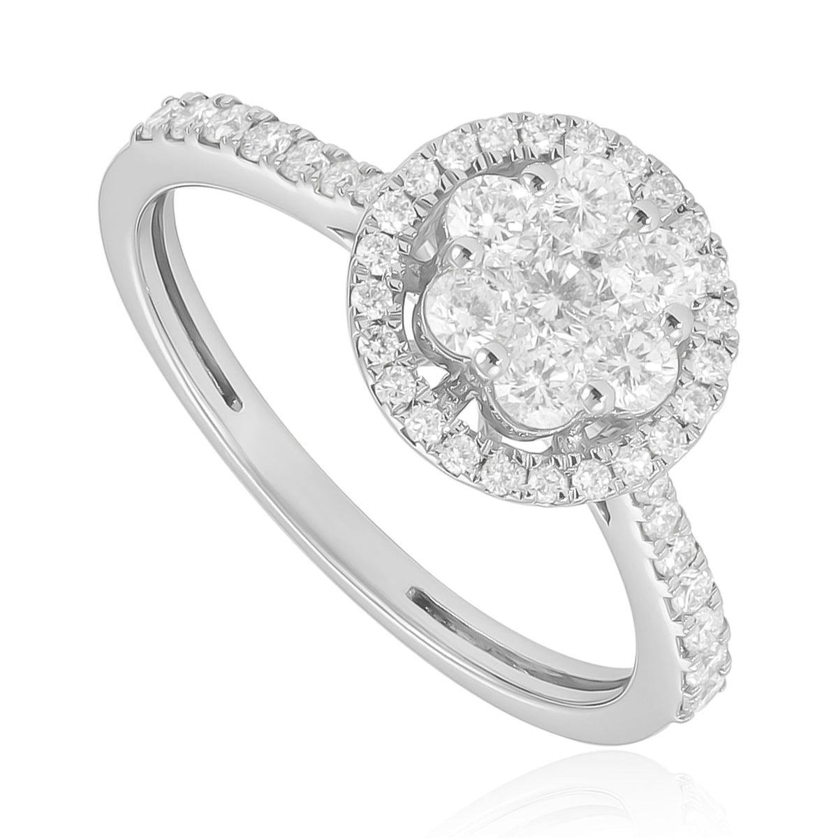 The Heart of Sophistication 18 Carat White Gold Ring An Emblem of Pure Refinement