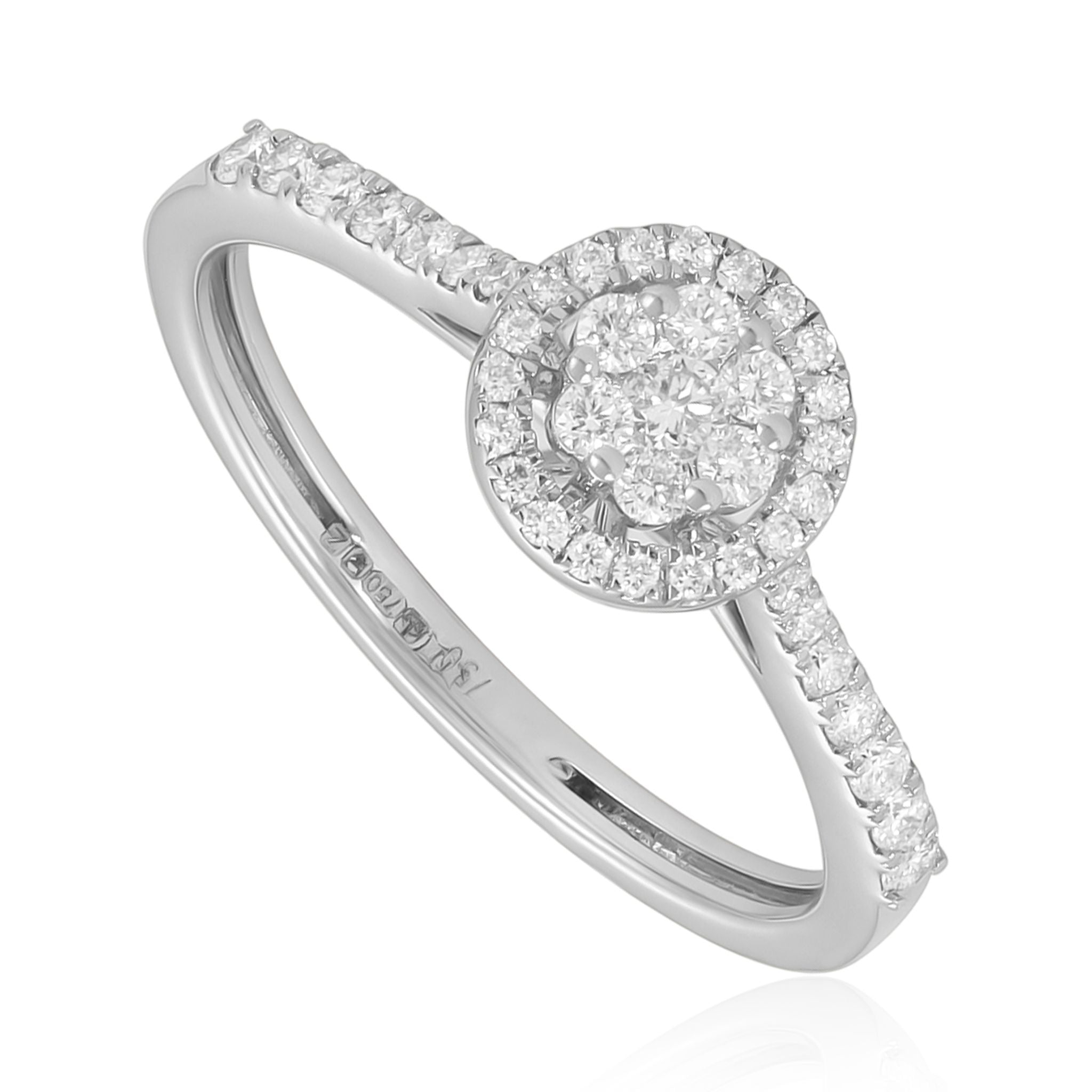 Perfectly Styled 18 Carat White Gold Ring Adding Radiance to Your Style