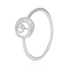 Sculpted with Precision 18 Carat White Gold Ring A Reflection of Timeless Beauty