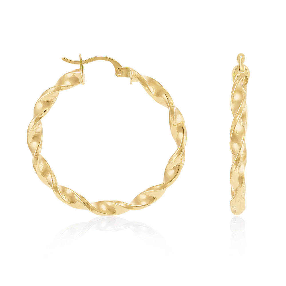 Impeccably Styled 9 Carat Yellow Gold Earrings A Perfect Choice for Every Celebration