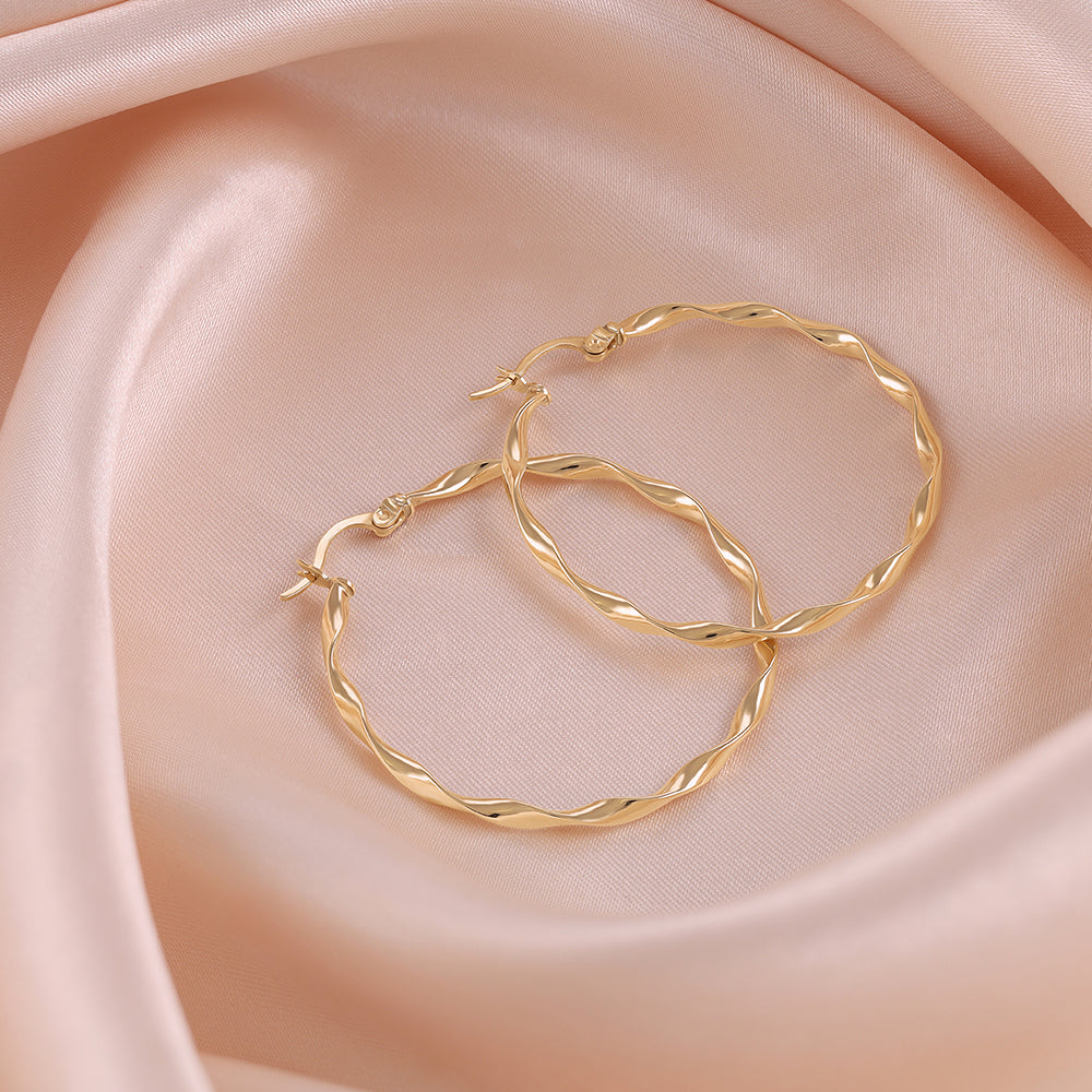 Inspired by Timeless Craft 9 Carat Yellow Gold Earrings A Keepsake of Perfection