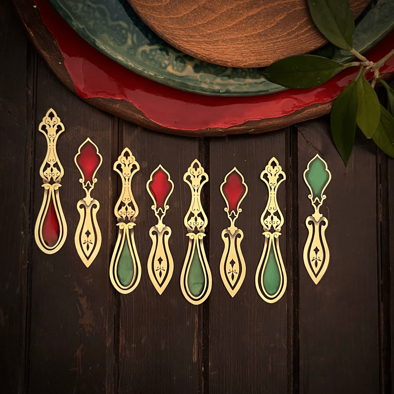 Resonance Brass Bookmark – Handcrafted with Enamel Art - CHIUVANA